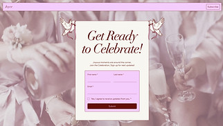 Events website templates - Celebration Coming Soon (Glam)