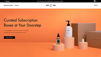 Online Store website templates - Subscription Box Company 