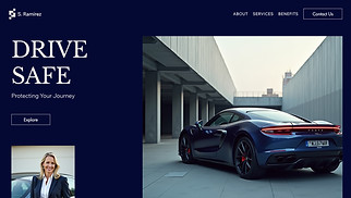 website templates - Auto Insurance Agency (Dark)