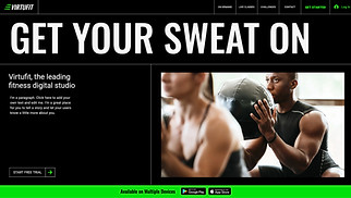 Template Sport e fitness per siti web - Programmi di fitness online 