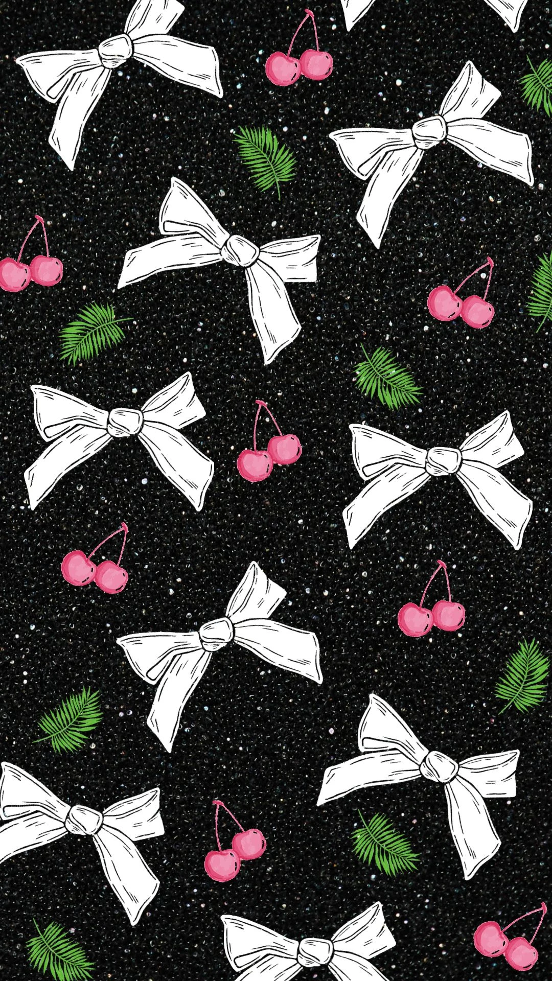 Vintage Glam Bows Mobile Wallpaper