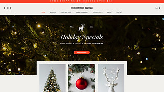 Evenementen website templates - Kerstwinkel