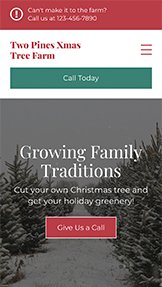 Mẫu trang web Ngày lễ và Lễ kỷ niệm – Nông trại cây thông Noel 