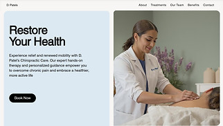 Health & Wellness website templates - Chiropractic Clinic (Soft)