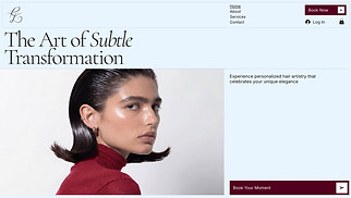 Hemsidemallar för Skönhet och hår - Hair Salon (Delicate)