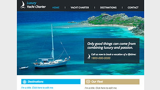 여행 서비스 웹 사이트 템플릿 – 파라다이스 요트 여행