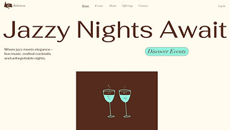 Events website templates - Jazz Venue (Sophisticated)