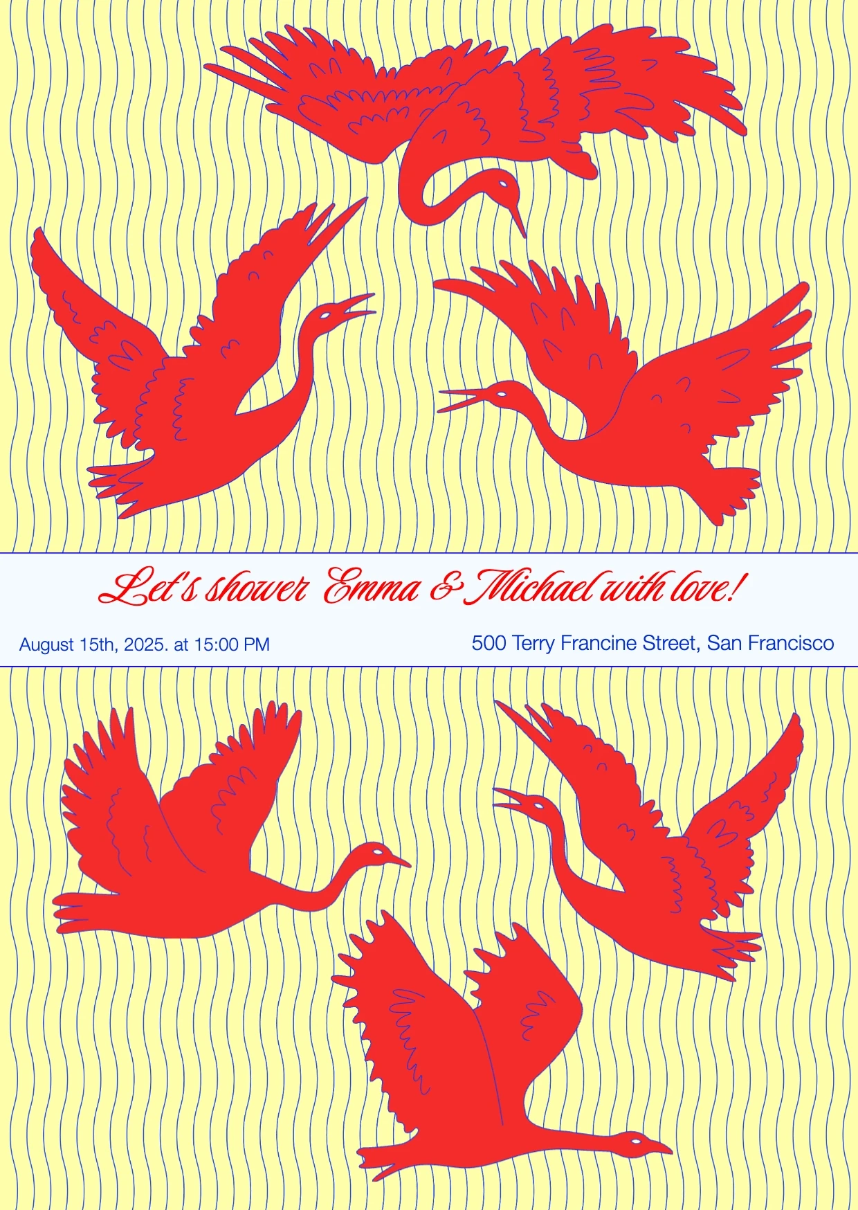 Modern Pop Geometric Baby Shower Invitation