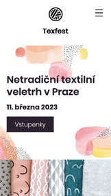 Události website templates – Textilní veletrh
