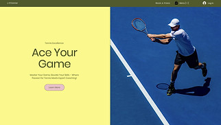 Sports & Fitness website templates - Tennis School (Playful)