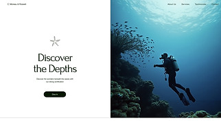 Education website templates - Scuba Diving Class (Bright)