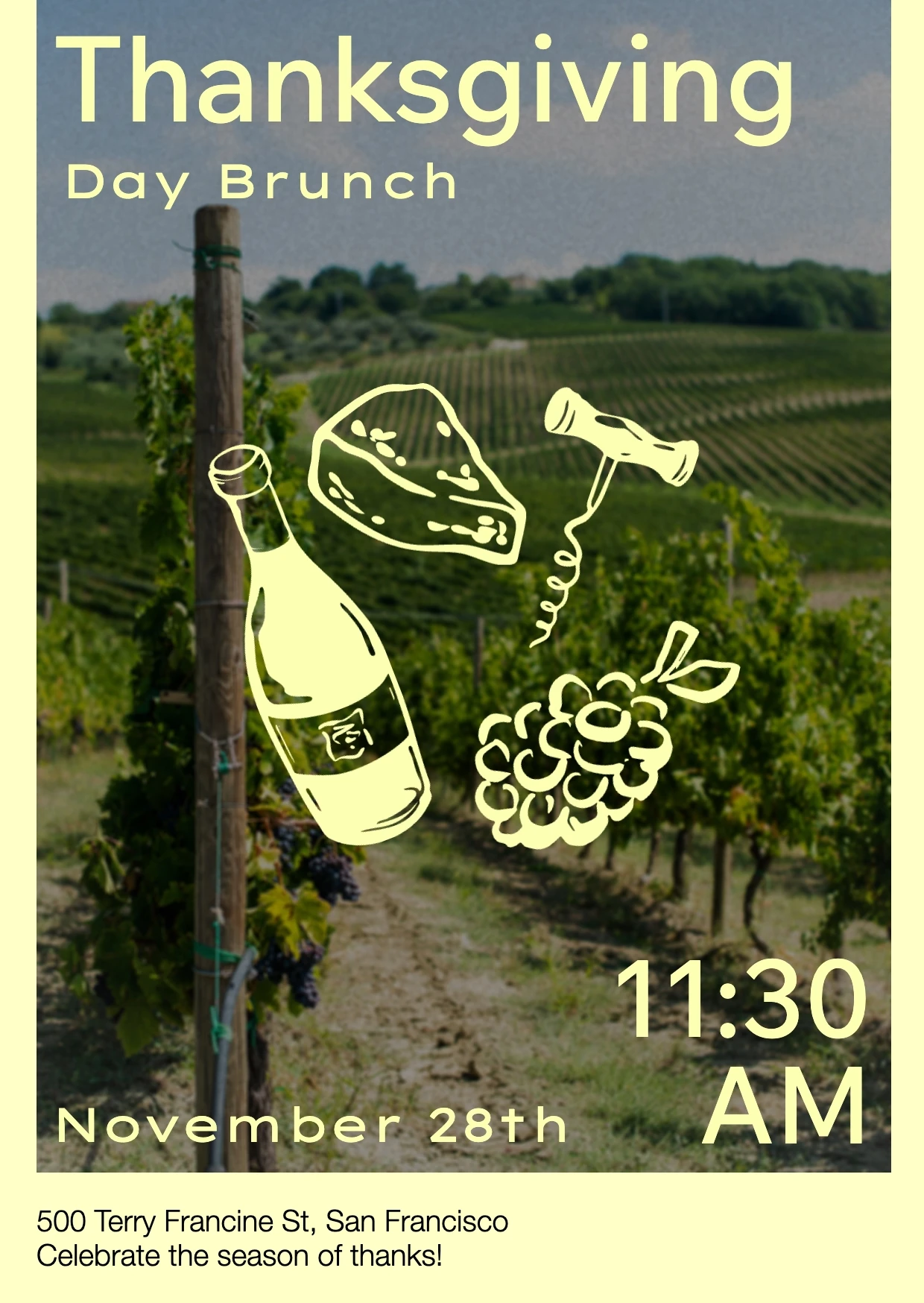 Cute Colorful Brunch Invitation