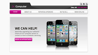 Technology & Apps website templates - Electronic Repair Store