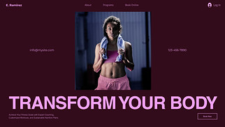  website templates - Personal Fitness Trainer (Modern)