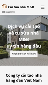 Mẫu trang web Bất động sản – Công ty tu sửa nhà