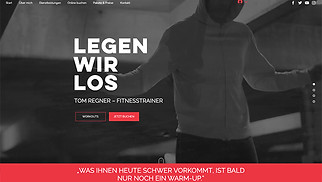 Persönliches Website-Vorlagen - Fitnesstrainer/in