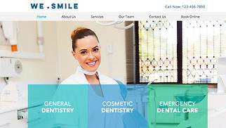 健康與保健網站範本- 牙醫