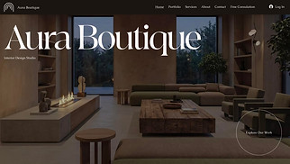 Portfolios website templates - Interior Design Company (Elegant)