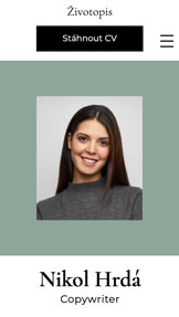 Portfolio a životopis website templates – Kreativní CV 