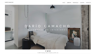 Página única plantillas web – Diseñador(a) de interiores