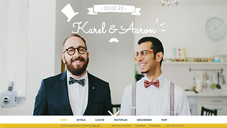 Evenementen website templates - Huwelijksuitnodiging