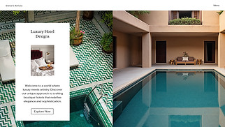 Portfolio & CV website templates - Boutique Hotel Design Studio (Luxury)