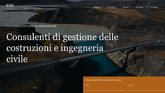 Template siti web Business - Società di consulenza di ingegneria civile (Schema)