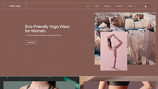 Template Sport e fitness per siti web - Negozio di abbigliamento yoga