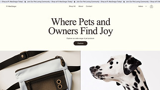 eCommerce website templates - Pet Store (Outline)