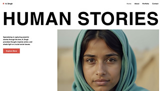Travel & Documentary website templates - Documentary Photographer (Simple)