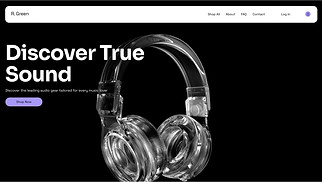 eCommerce website templates - Headphones Store (Stylish)