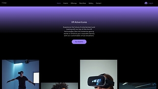 Events website templates - VR Venue (Futuristic)