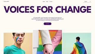 Non-Profit website templates - Gay Rights Movement (Vibrant)