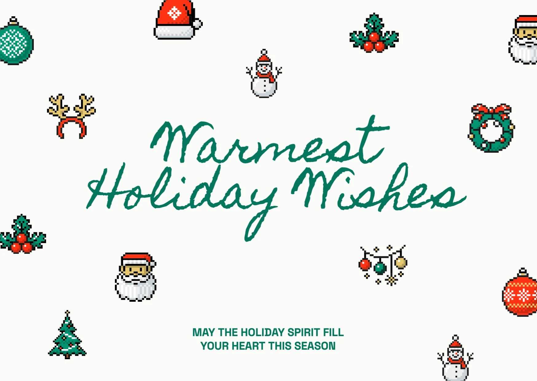 Cute Illustrative Holiday Greeting Card
