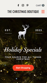 Mẫu trang web Ngày lễ và Lễ kỷ niệm – Cửa hàng đồ Giáng sinh