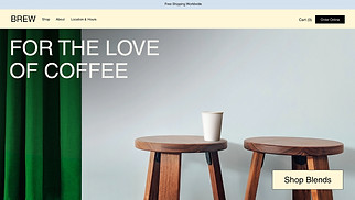 कैफे एवं  बेकरी website templates - कॉफी शॉप