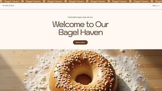 Restaurants & Food website templates - Bagel Shop (Rustic)