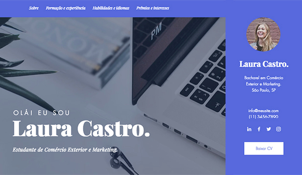 Templates de Currículo - Currículo de Estudante