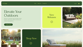 eCommerce website templates - Outdoor Furniture Manufacturer (Vibrant)