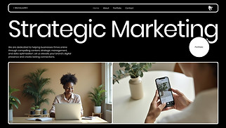Design website templates - Social Media Portfolio (Monochromatic)