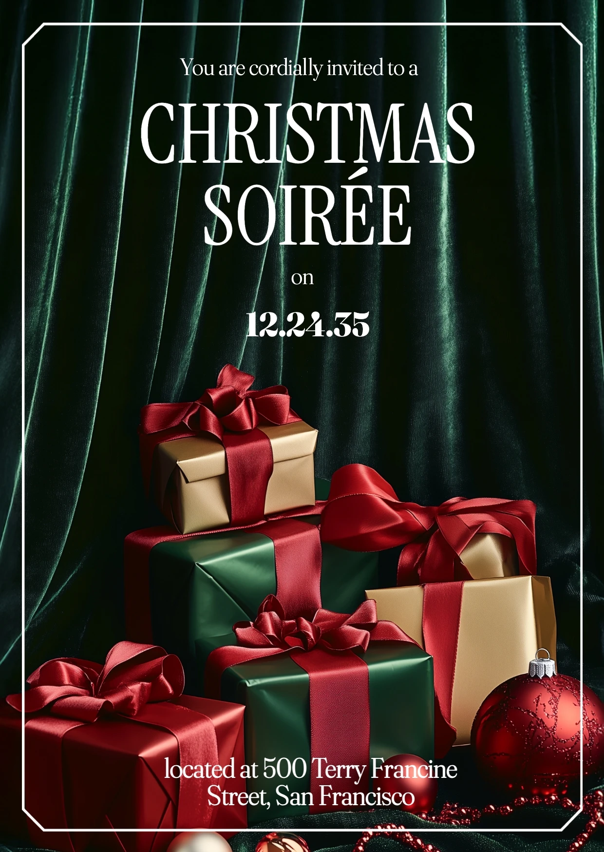 Classic Elegant  Christmas Invitation