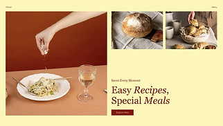Personal Blog website templates - Food Blogger (Rustic)