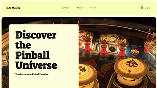Events website templates - Pinball Arcade (Retro)
