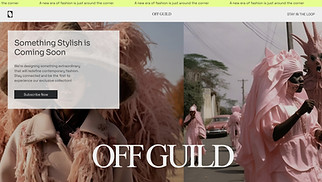 Landing Pages website templates - Fashion Coming Soon (Chic)