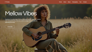Music website templates - Indie Album (Warm)