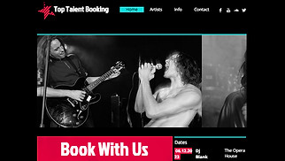 Music Industry website templates - Booking Agency