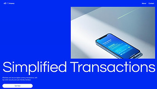 Business website templates - Digital Currency App (Blue)