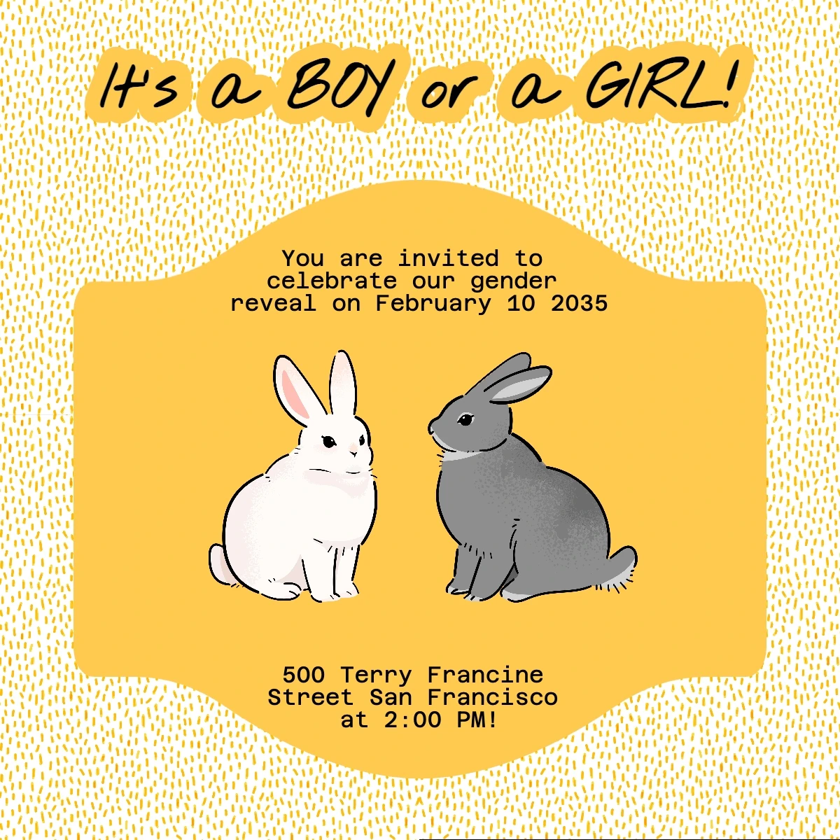 Classic Pastel Gender Reveal Invitation