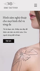 Mẫu trang web Nghệ thuật trực quan – Nghệ sĩ xăm hình 