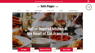 เทมเพลตเว็บไซต์ ใหม่ - ร้านอาหารอิตาเลียน